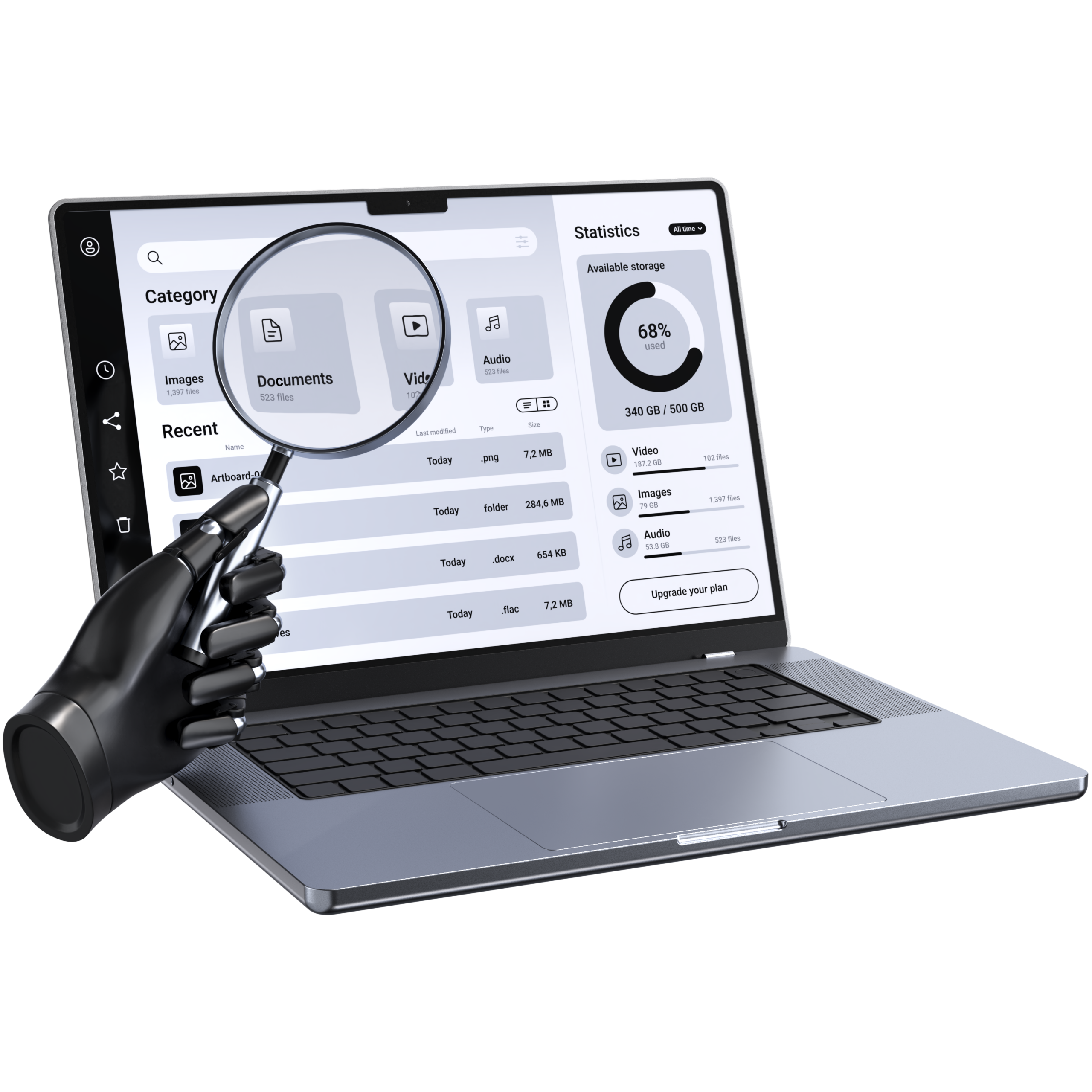3d-pro-automated-document-analysis-on-laptop-with-robotic-ai-inspection